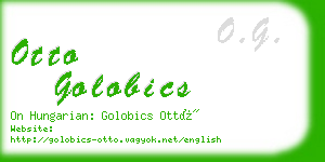 otto golobics business card